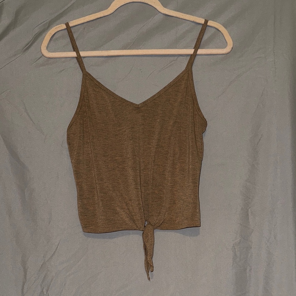 Chic Brown Tie-Front Camisole